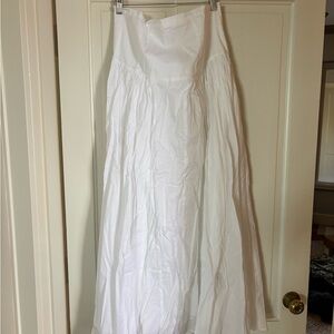 Anthropologie Elegant White A-Line Skirt